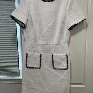 NWT Brooks Brothers White Dress with Black Trim - Size 12